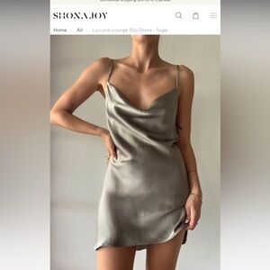 Shona Joy slip dress NWT never been worn size small color sage